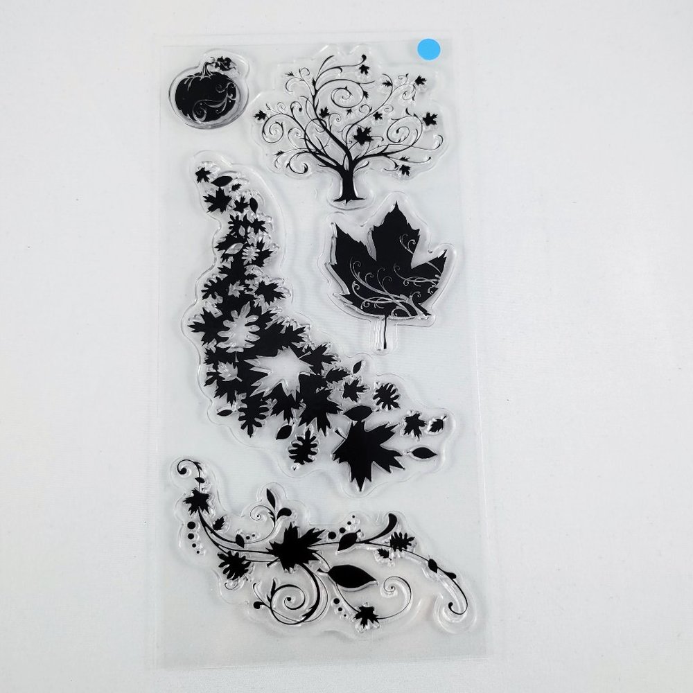 Fall Flourish Fall Season Clear Stamps Inkadinkado Tree Leaves Paper Crafts Card